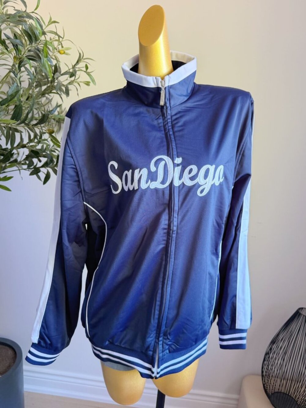 Vision Sports San Diego Navy Track Jacket Unisex L NWT